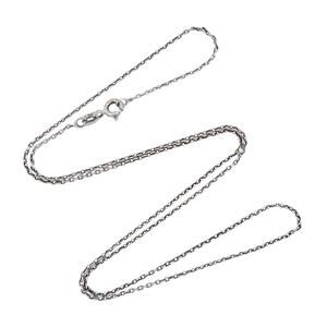 Estate Italy Sterling Silver 925 1.0mm Cable Link Chain Necklace 18"